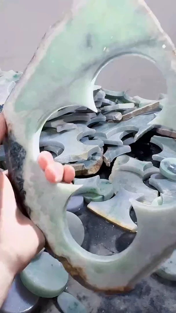 裸石翡翠缅甸翡翠A货文93
