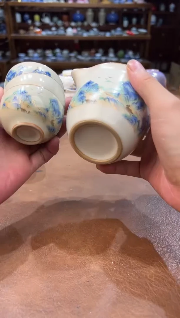 真的很便宜超好看会开片的旅行茶具