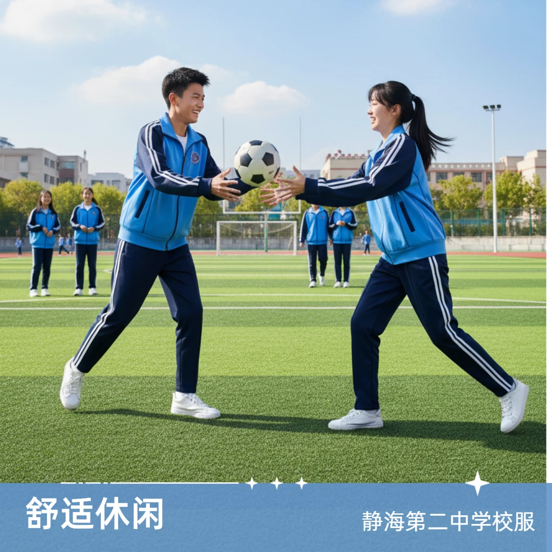 天津市静海第二中学 同款夏季学生校服舒适宽松休闲时尚简约