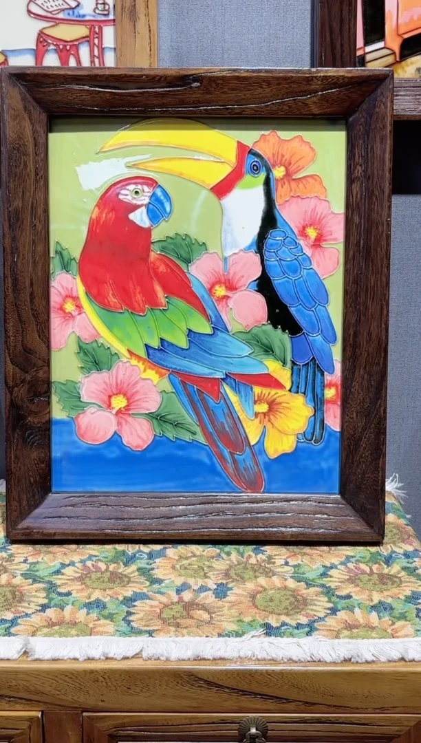 【闪购商品】瓷片35*42挂画老榆木挂画福利
