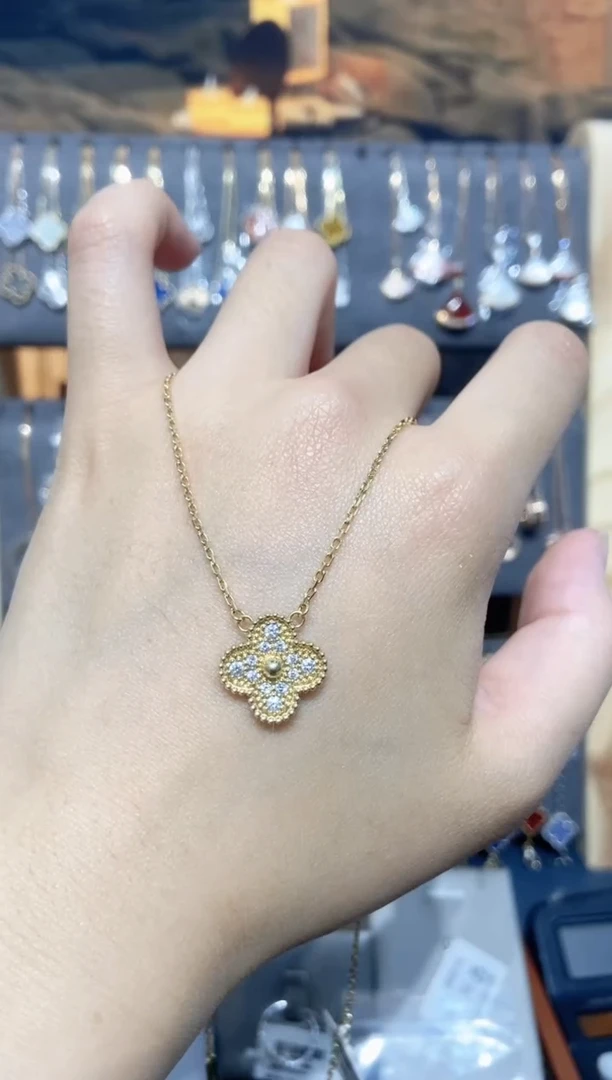 套链钻石18K金镶嵌钻石K黄