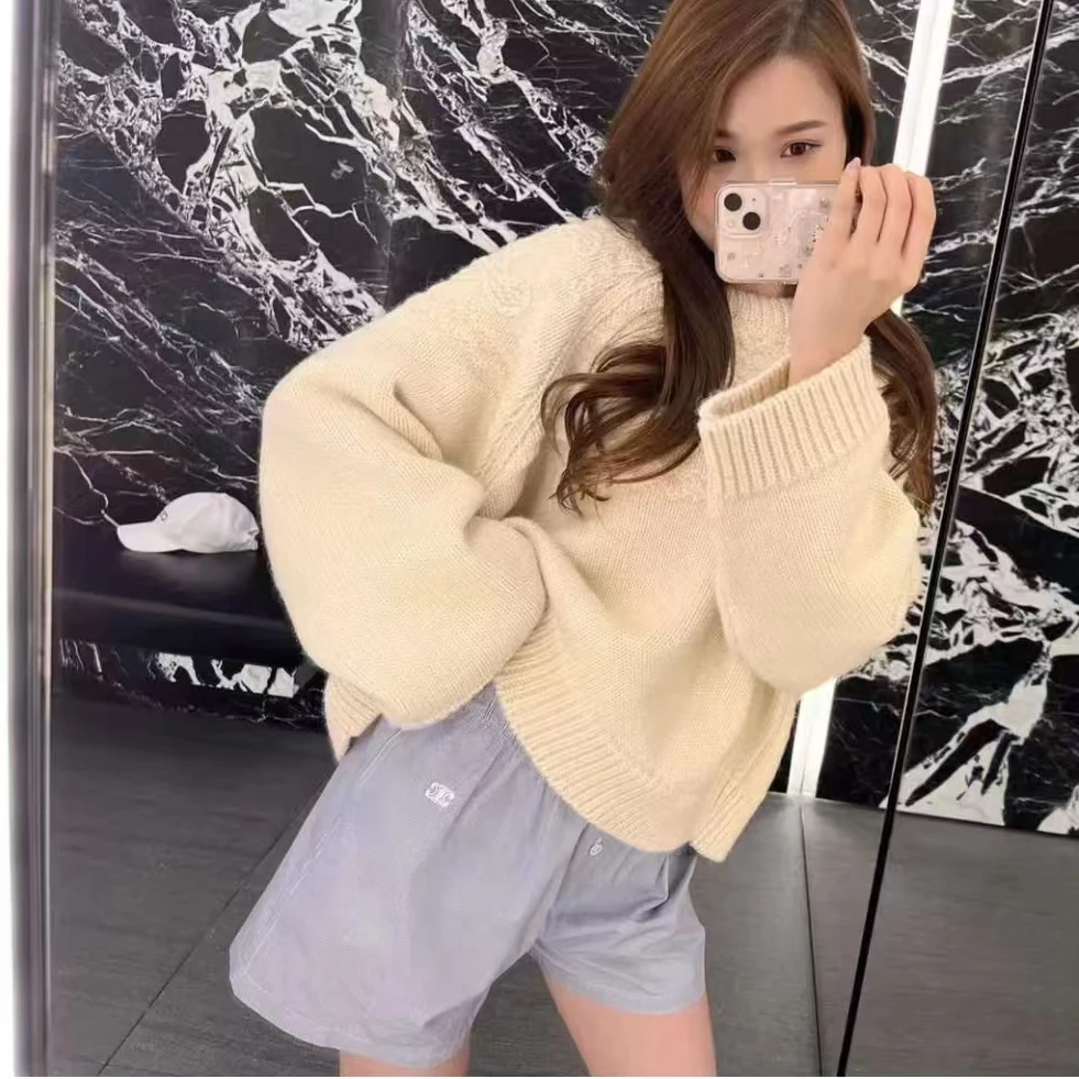 全新未使用 思琳 SS23 条纹印花松紧腰休闲短裤/38码