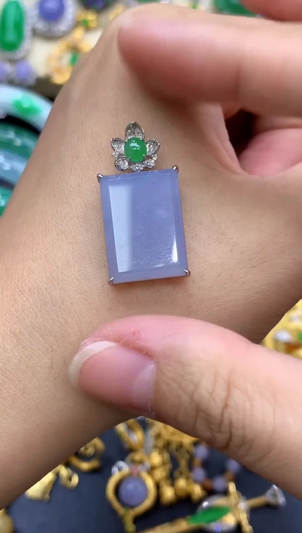 翡翠18K金镶嵌颈饰206-中国好珍宝