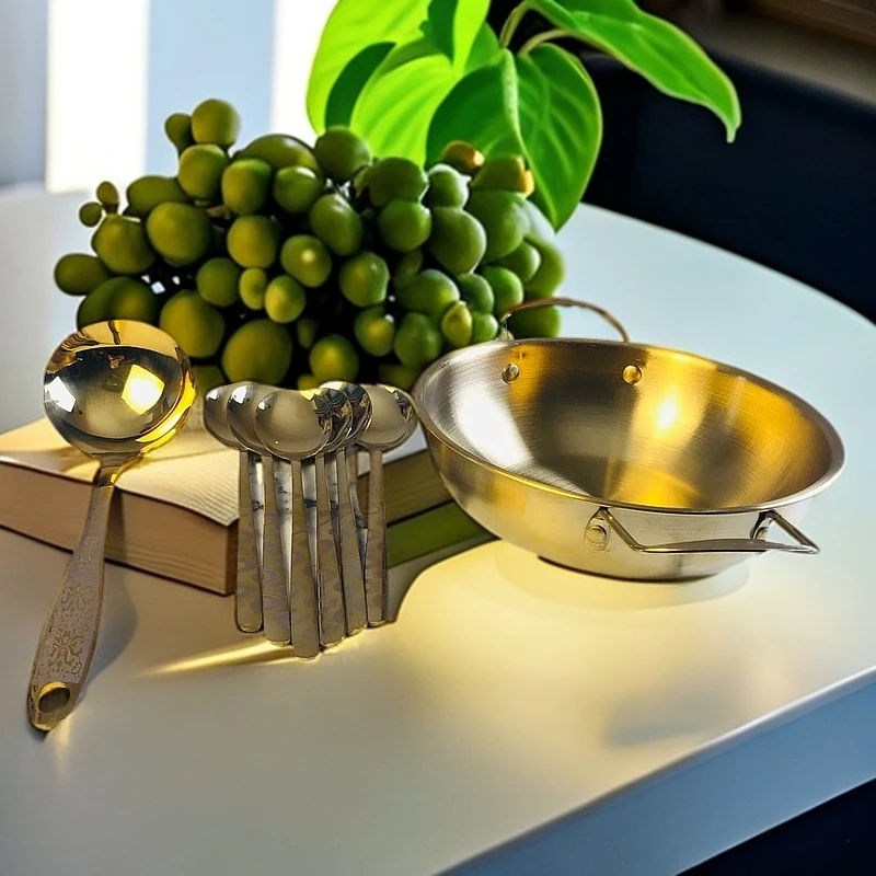 【新疆包邮】altun kumux餐具网红家用金色创意高档吃饭简约防烫