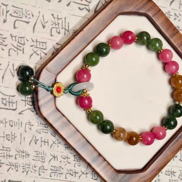 天然七彩碧玺手链（无礼盒）MK1064