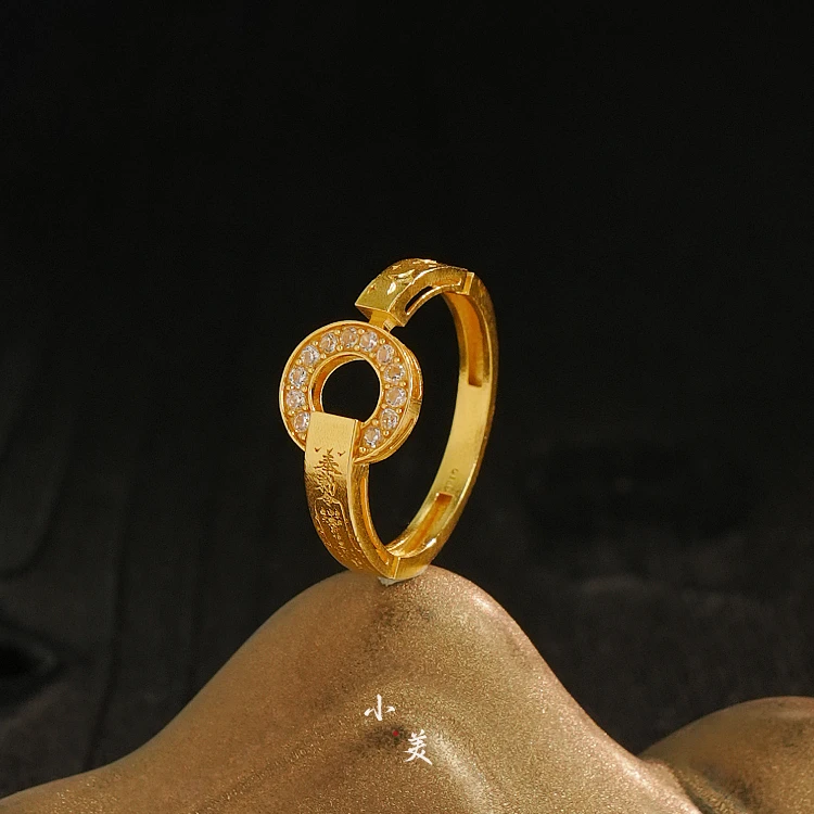 星顺・18K金钱币圆环戒指 G4841