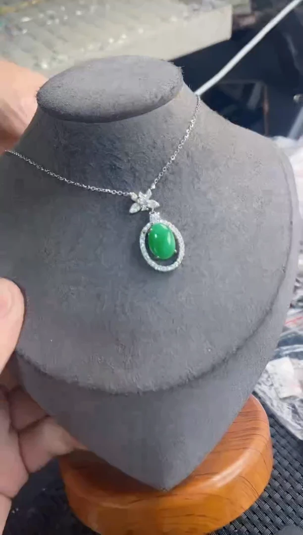 银S925镶嵌戒指翡翠888  3