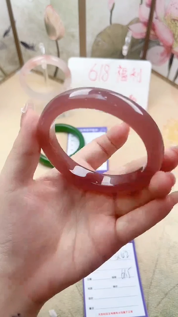 石英质玉手镯未镶嵌X42微色差56.5mm