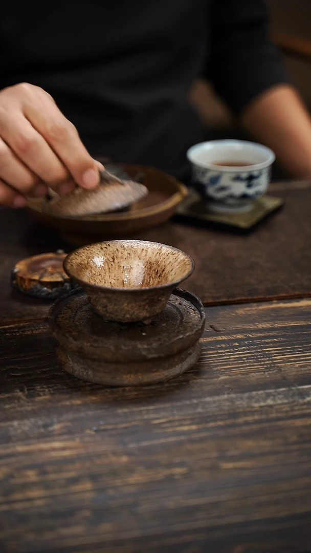 全手工制作  南蛮 盖碗  70cc