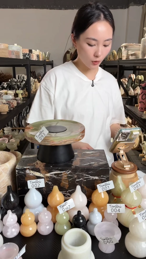 石材093古青玉果盘