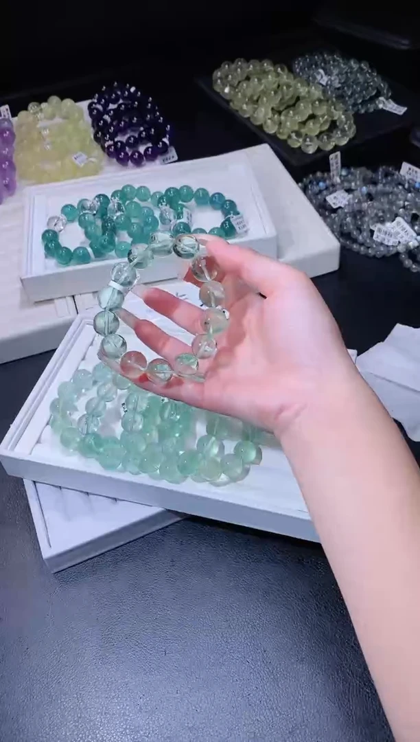 手链未镶嵌萤石730.44绿萤石手串 多样性发其一