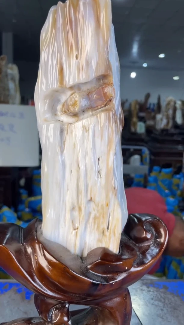 未镶嵌摆件硅化玉38