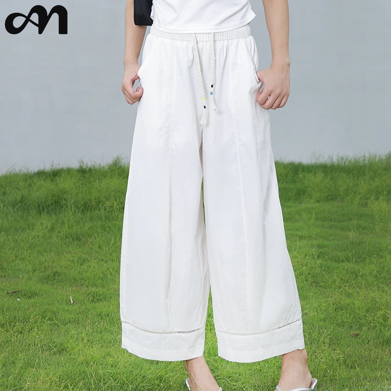 JUNMOVE夏季新款女款九分宽松休闲裤慵懒风气球裤JM0131