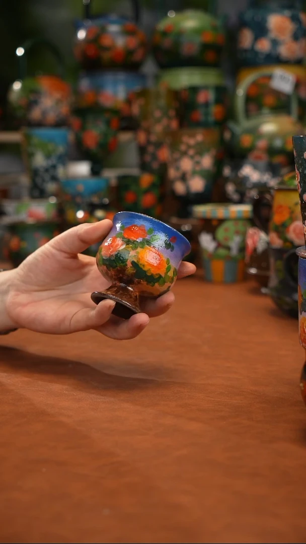 紫砂油画   釉下彩   杯子