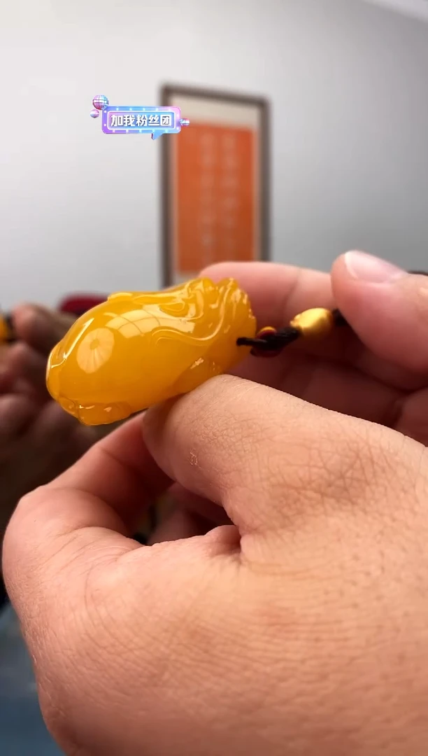 蜜蜡未镶嵌珠宝奇石假一罚十，龙龟发一件014