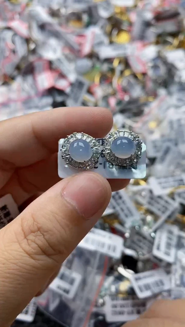 翡翠戒指银S925镶嵌4444---9