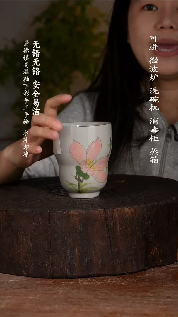 碗陶瓷景德镇高温瓷釉下彩手绘陶瓷