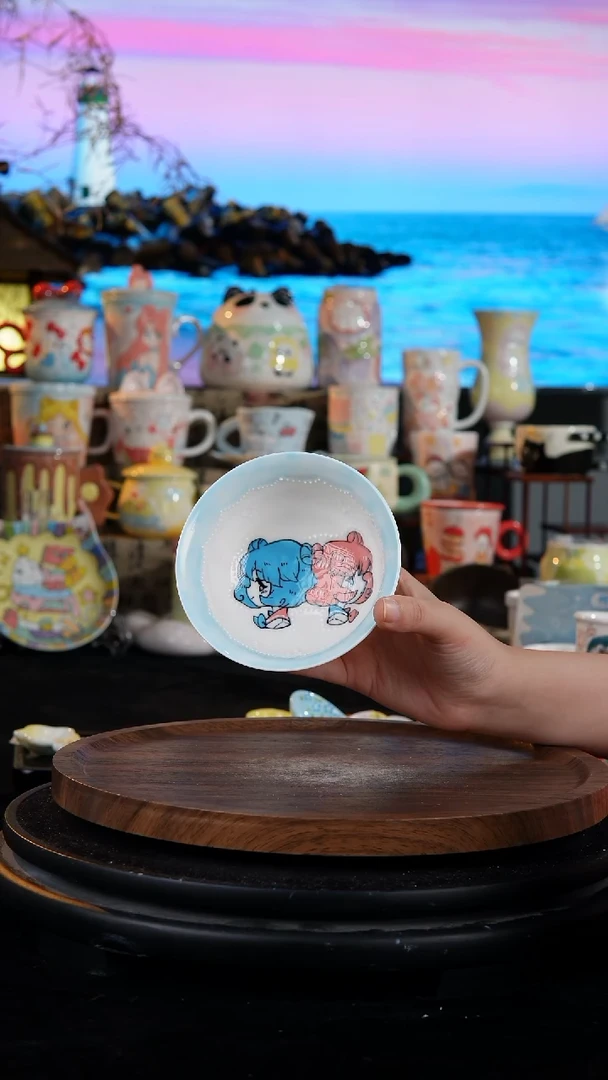陶瓷便携款手工手绘景德镇陶瓷