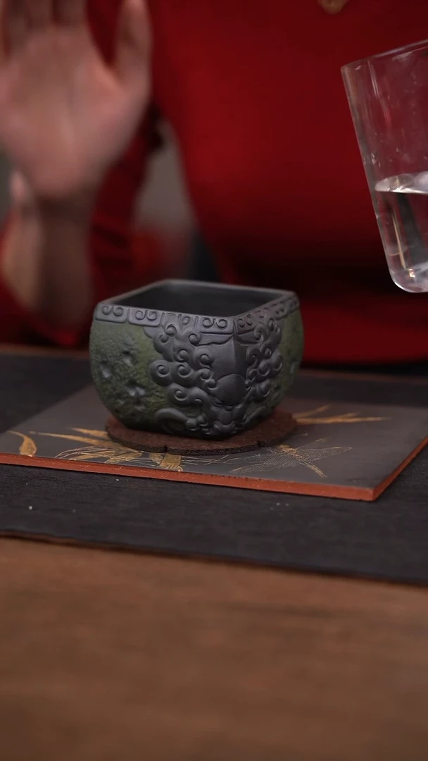 【闪购商品】紫砂茶宠夔牛杯  宝字底