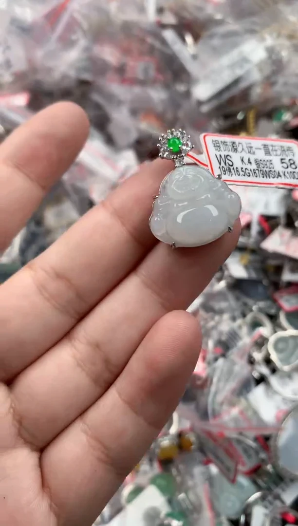 银S925镶嵌戒指翡翠444   6