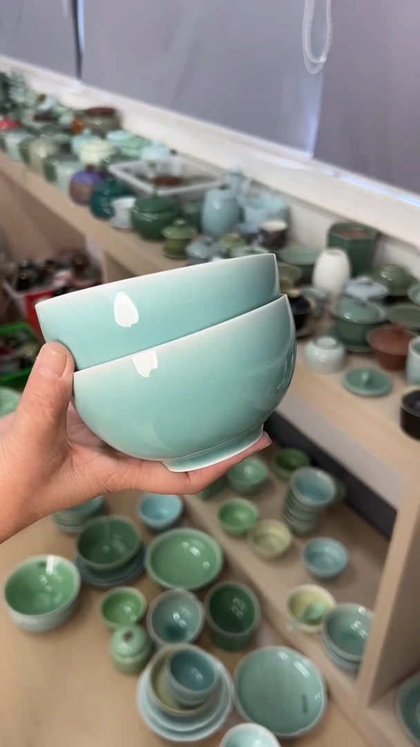龙泉云间青瓷小米茶器
