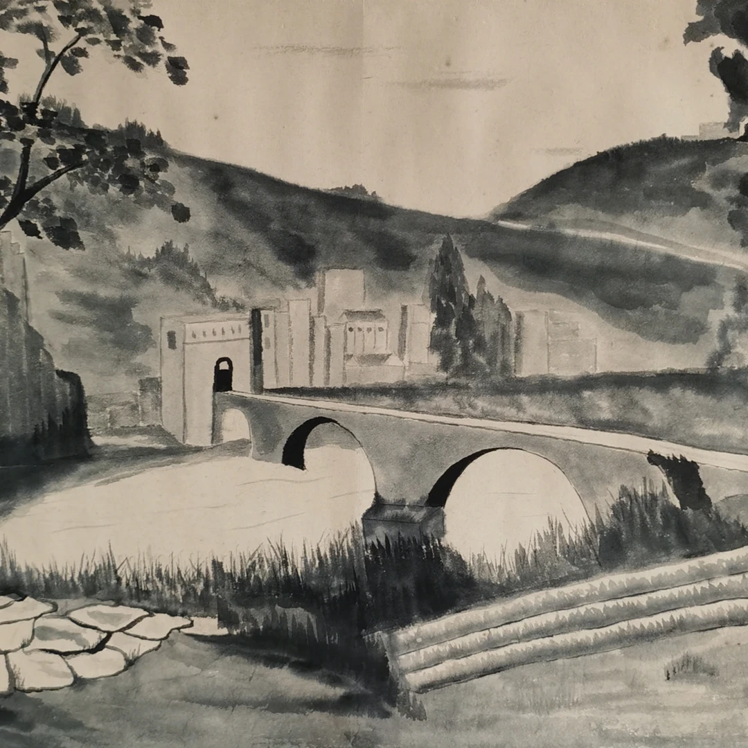 【辽拍】V240729-2-18《山水》（2.7平尺)  纸本镜片 ws101