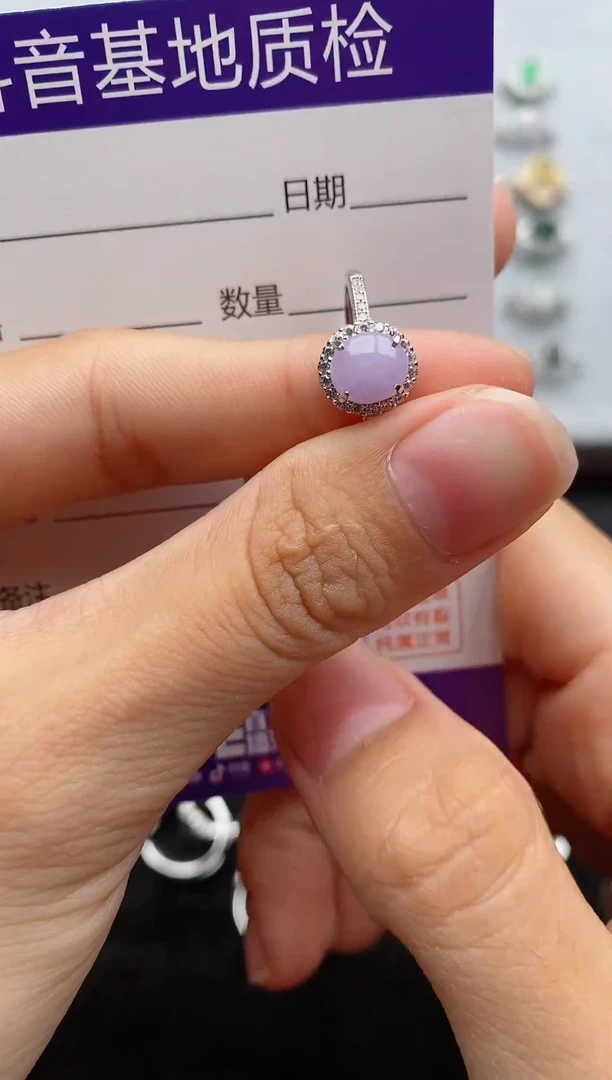 银S925镶嵌戒指翡翠1