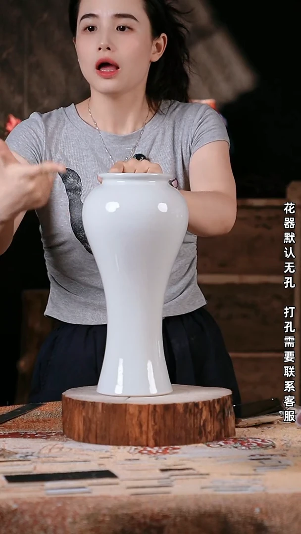 摆件景德镇高温陶瓷摆件10*32