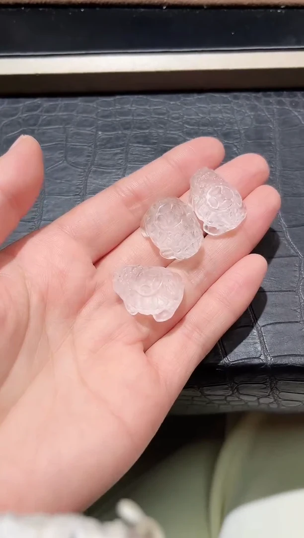 未镶嵌手链水晶56号白水晶龙龟单颗配件
