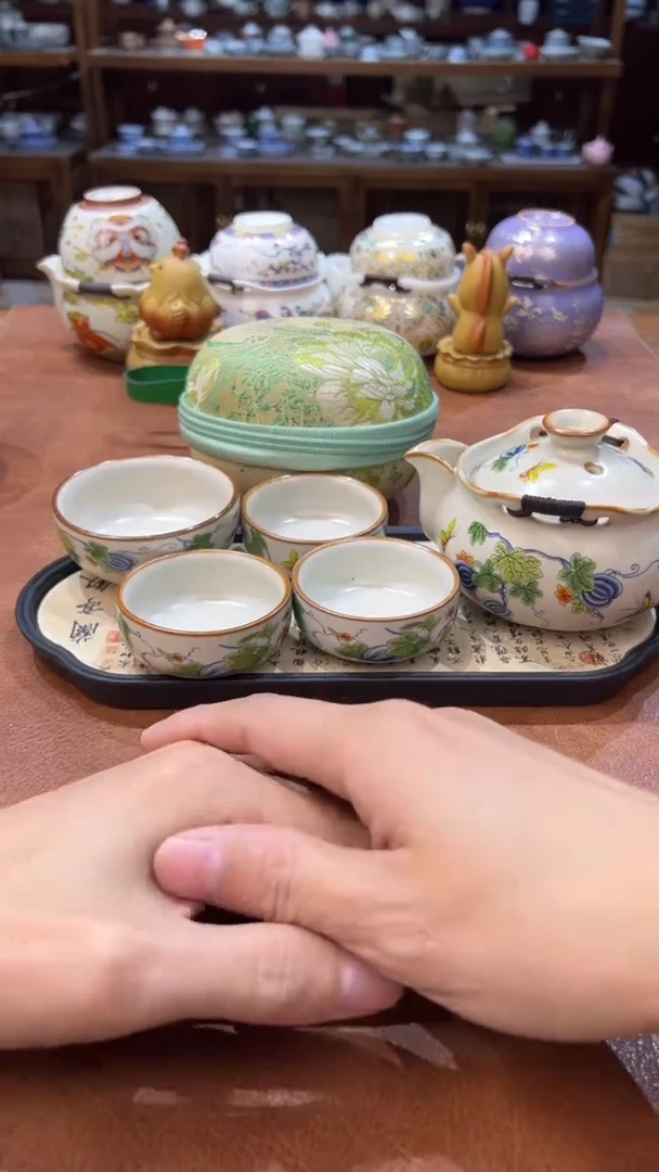 真的很便宜会开片的旅行茶具