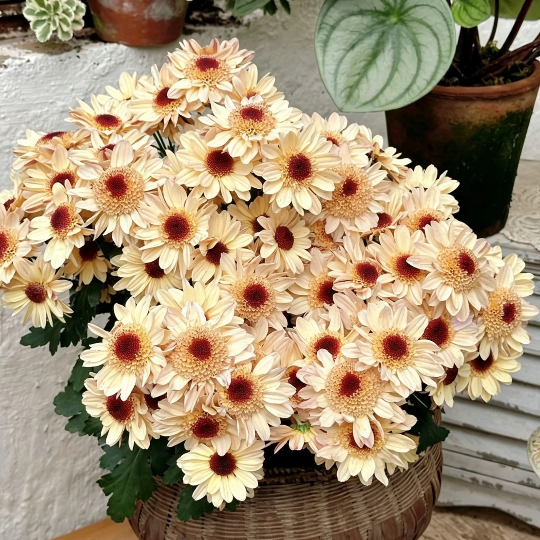 【奶油草莓熊】荷兰菊盆栽多年生耐热耐寒阳台庭院观赏花
