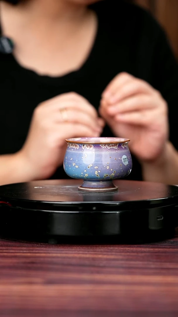 杯子777#陈亚龙一级品钧瓷高足卢氏