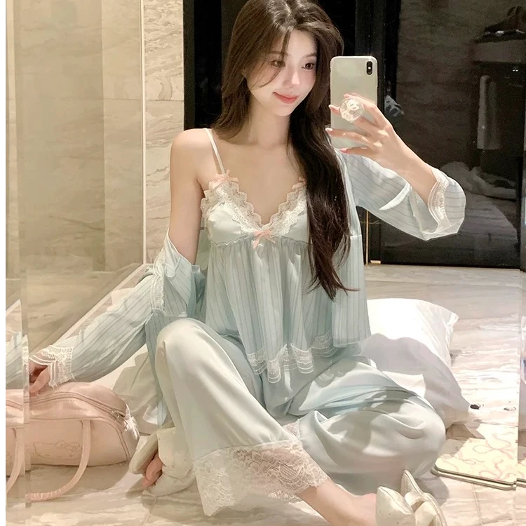 【薄荷冰沙】Q新款简约薄款睡衣韩版气质背心外穿女款爆款2025新款