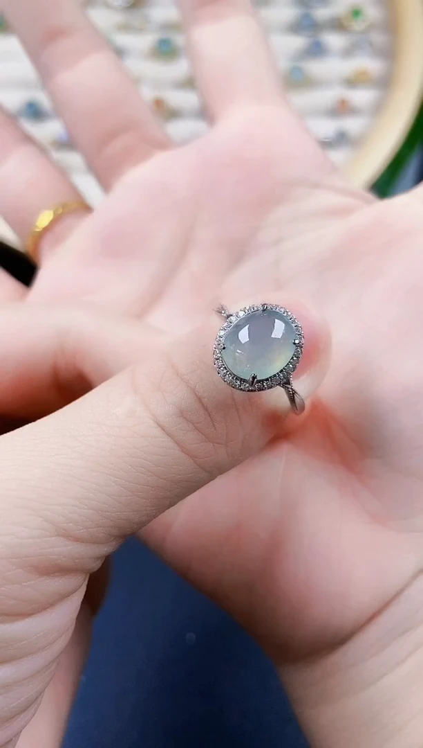 【闪购商品】翡翠戒指银S925镶嵌54345355