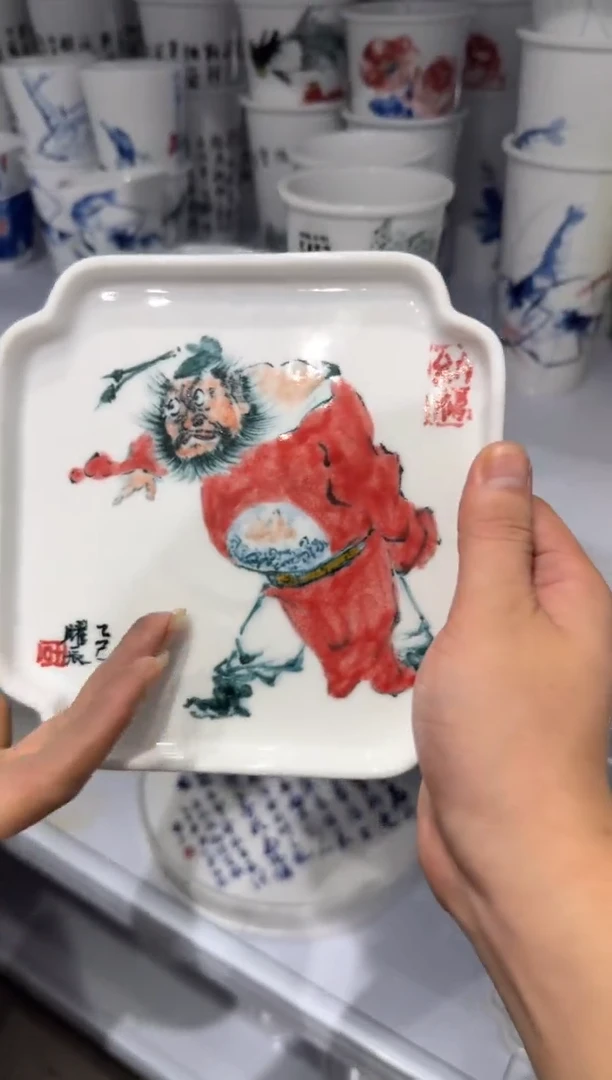 吴义松陶盟手工手绘陶瓷编码：