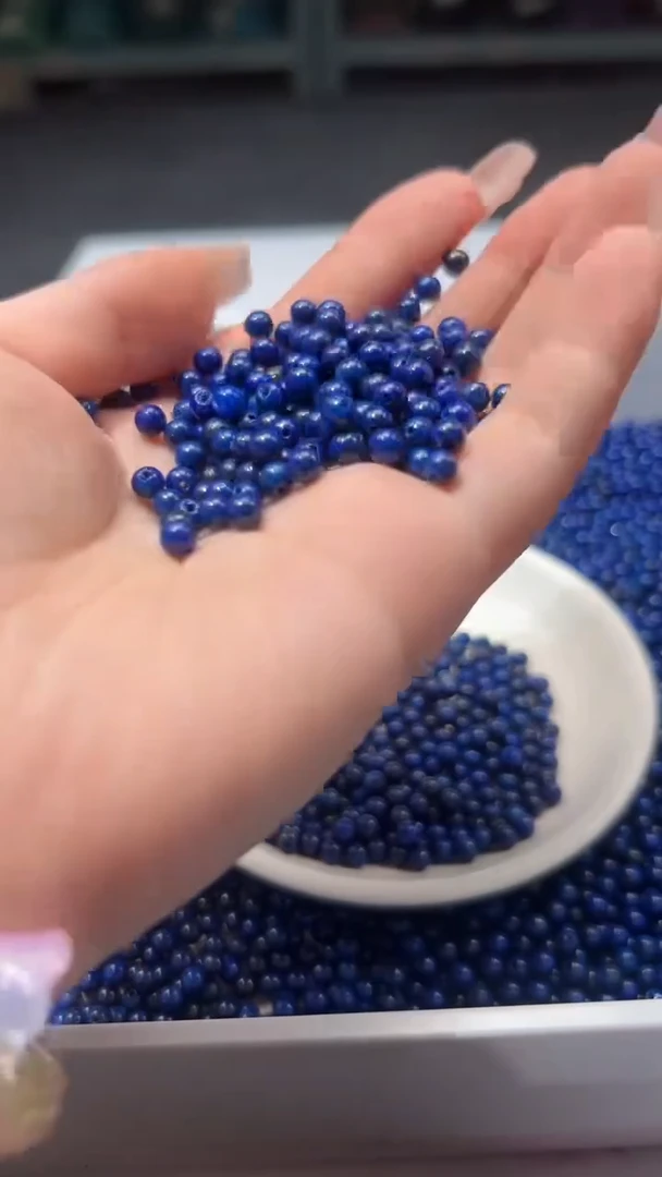 未镶嵌颈饰玛瑙/玉髓w242青金石4mm*50颗