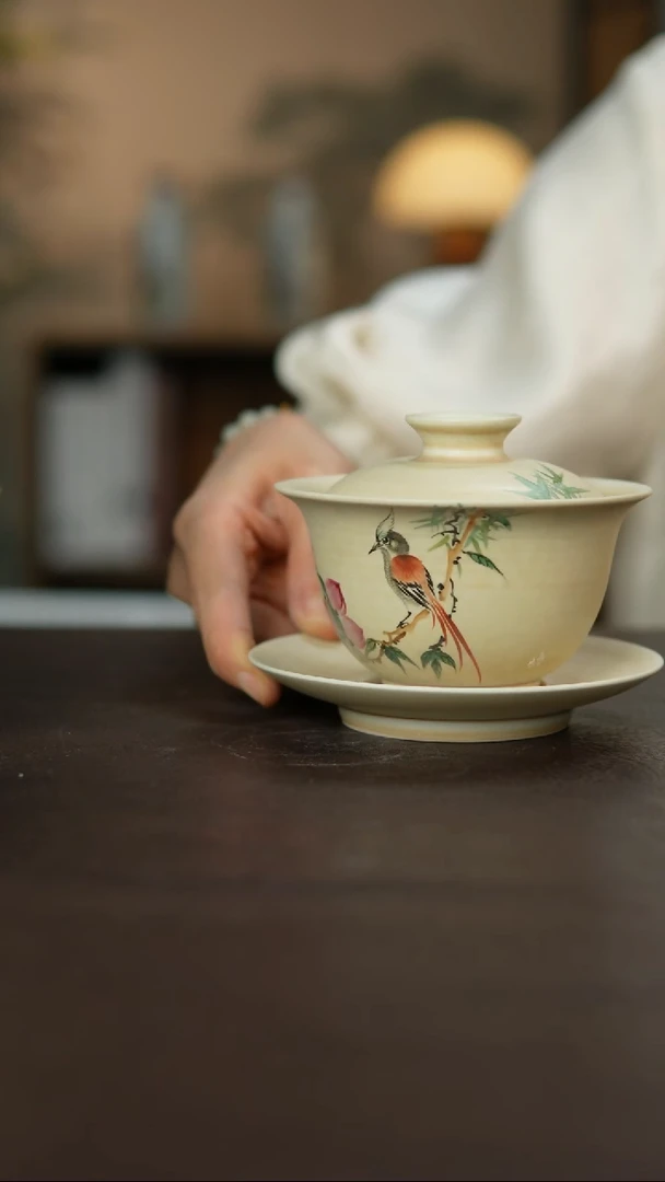 杯景德镇陶瓷杯碗柴烧瑕疵