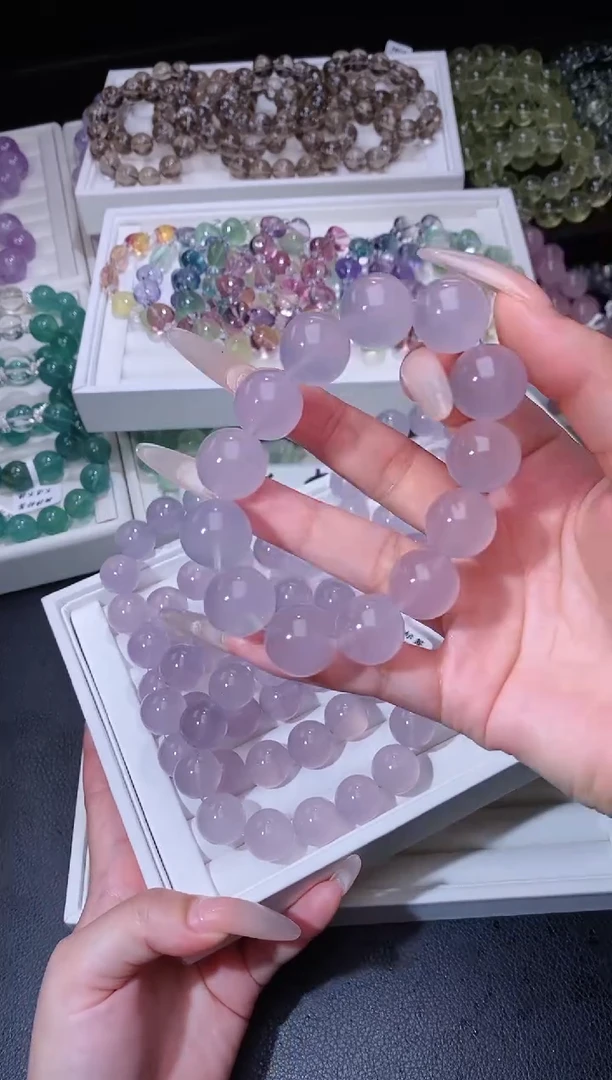 手链未镶嵌萤石714.3浅色多肉葡萄萤石手串 多样性发其一