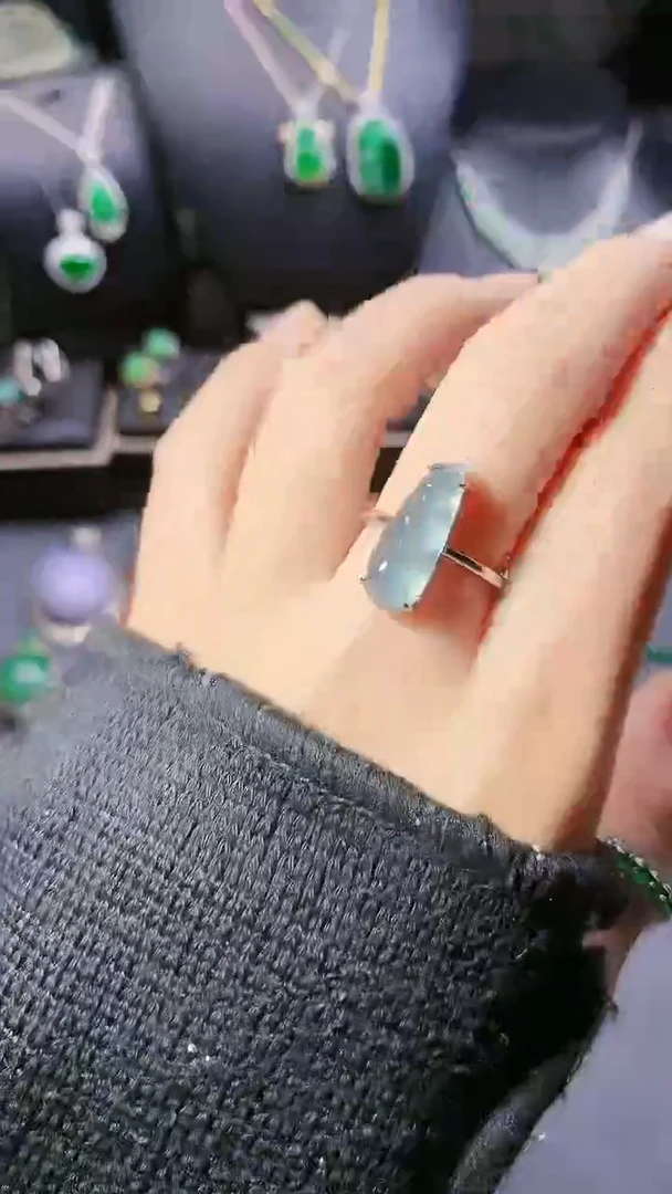 【闪购商品】翡翠戒指银S925镶嵌戒指