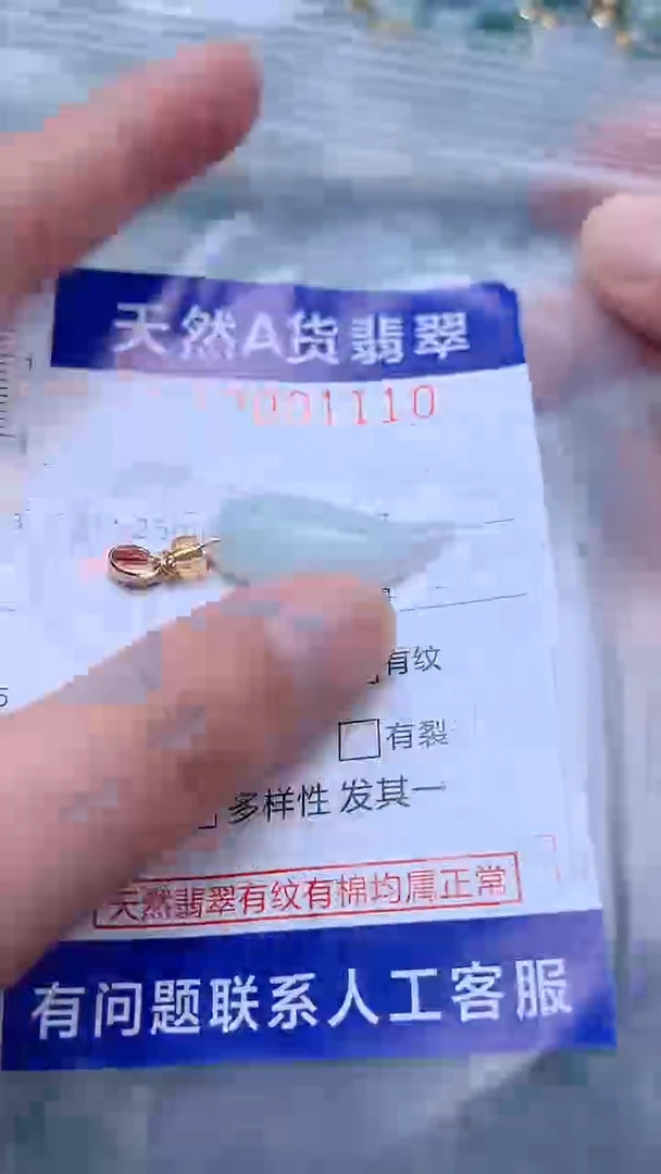 翡翠未镶嵌吊坠(不含链)1