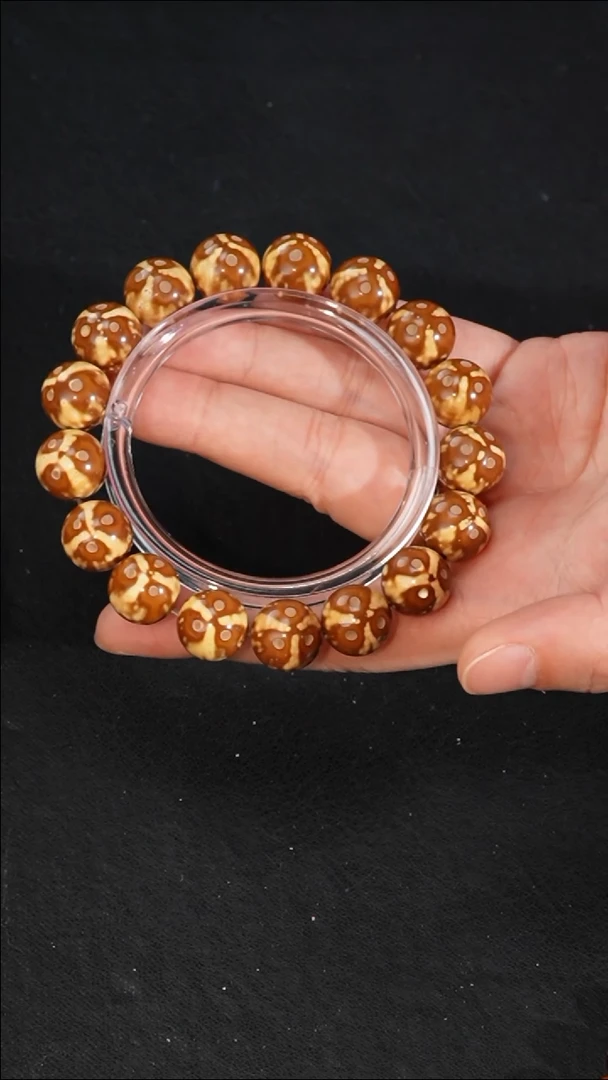 手串紫金鼠星烁款熊猫正圆光珠13mm