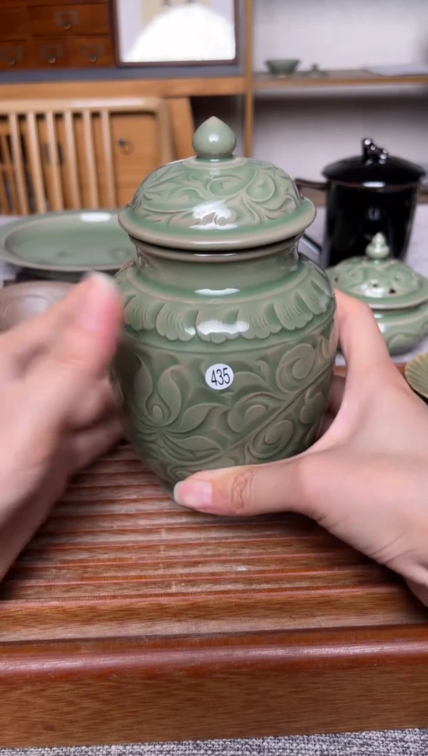 其他光*鼎435纯手工秘色茶叶罐