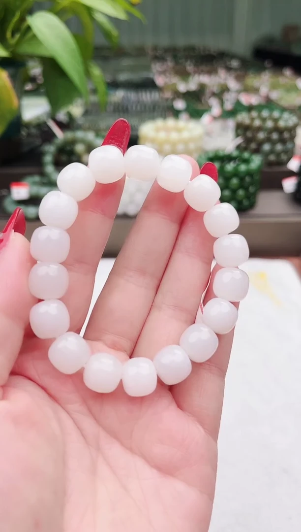 手串未镶嵌和田玉纯天然和田玉新疆95于阗羊脂白12