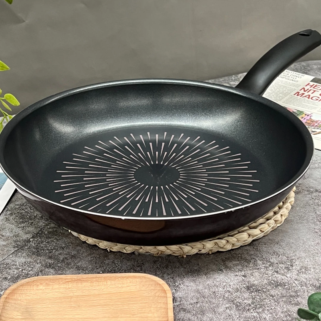 【棕色】28cm快乐锅不粘煎锅/平底锅等离子专用钛涂层不挑灶