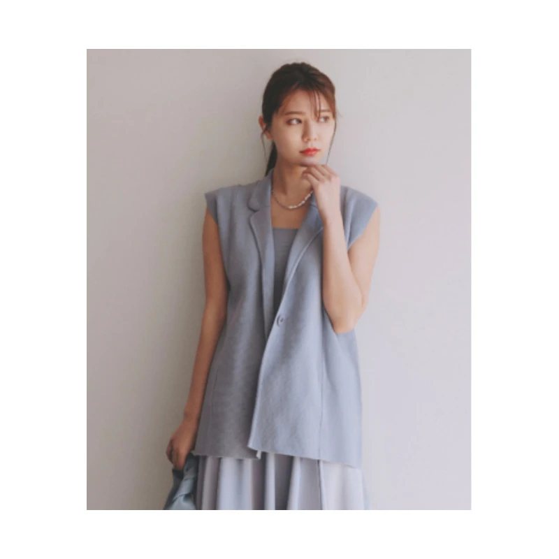 【Montendre】  百搭日系风 C 简约宽松无袖休闲无袖针织衫