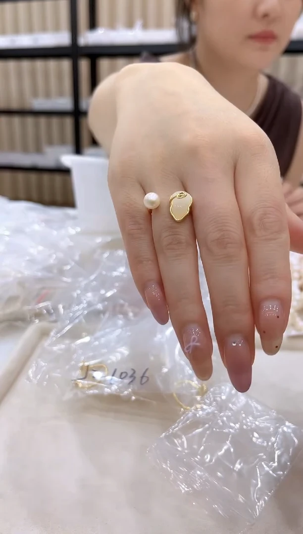 淡水珍珠银S925镶嵌颈饰JZ1036