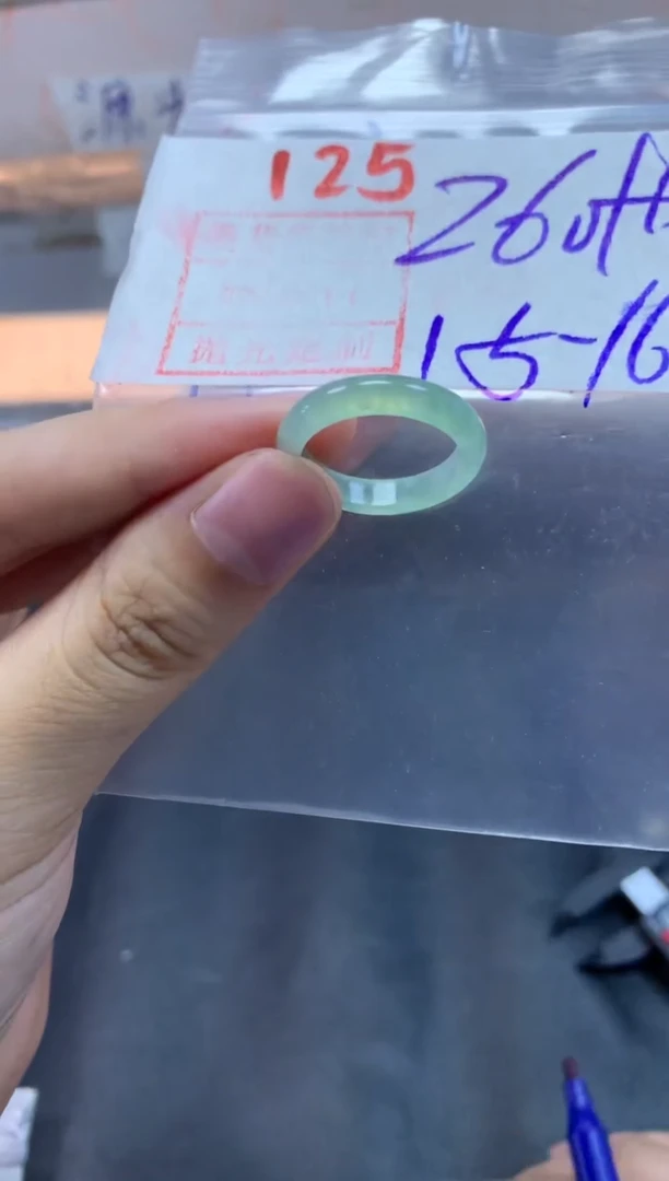 定制翡翠未镶嵌戒圈15-16#270毛货需精细抛光