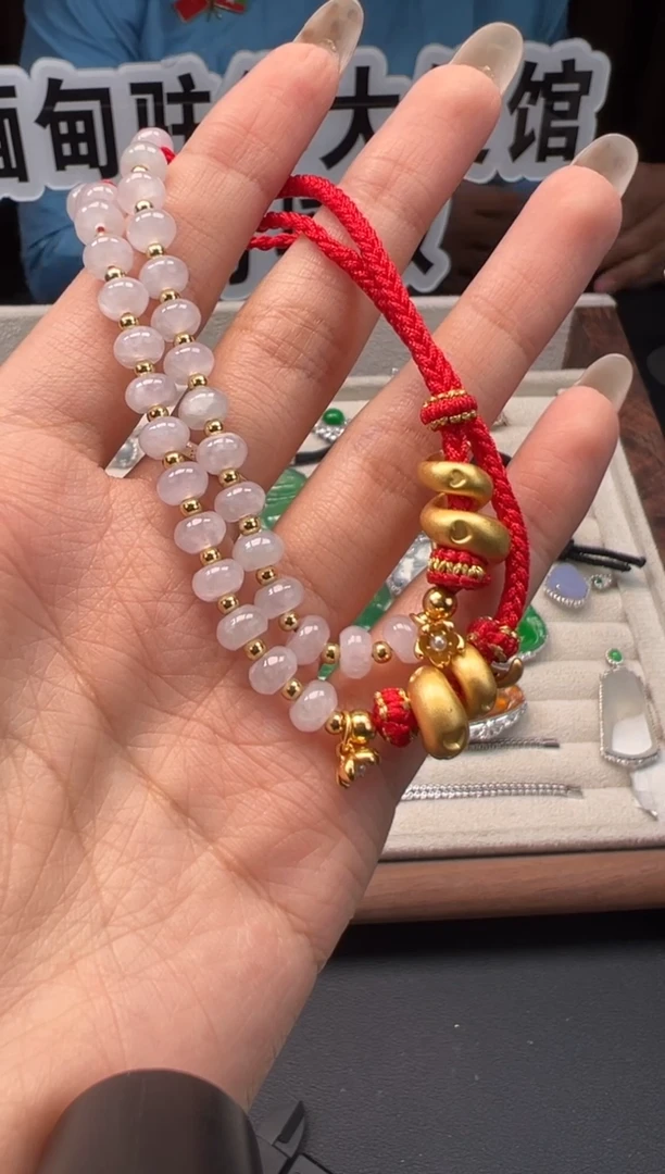 银S925镶嵌手绳翡翠 缅甸珠宝严选多样性发其一