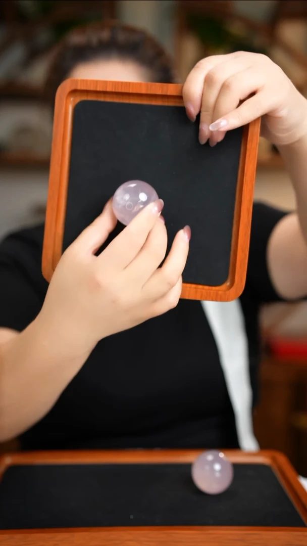 水晶珠宝半成品未镶嵌粉水晶球D122多样性发其一