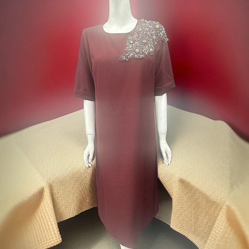 女装春节新款连衣裙#明子4230酒红，黑色，绿色
